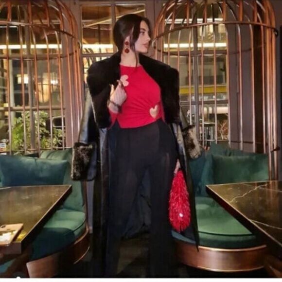 ZARA CUT OUT FITTED BODYSUIT TOP HEARTS - Picture 11 of 14